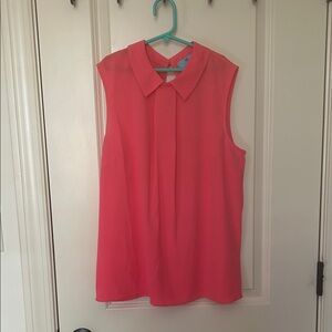 CeCe Sleeveless Pink Blouse